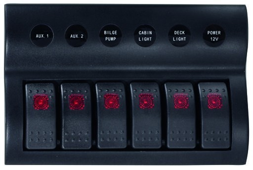 5-fach 12V 24V Schalttafel USB Schaltpaneel Wasserdicht LED Inndikator Auto Boot 